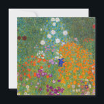 Gustav Klimt - Bloemtuin Bedankkaart<br><div class="desc">Bloemtuin - Gustav Klimt in 1905-1907</div>