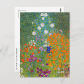 Gustav Klimt - Bloemtuin Briefkaart (Voorkant / Achterkant)