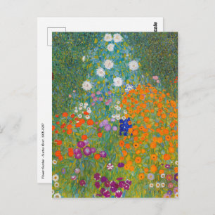 Gustav Klimt - Bloemtuin Briefkaart
