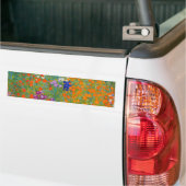 Gustav Klimt - Bloemtuin Bumpersticker (Op Truck)
