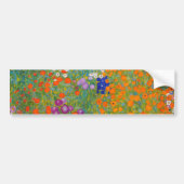 Gustav Klimt - Bloemtuin Bumpersticker (Voorkant)