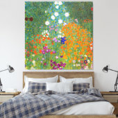 Gustav Klimt: Bloemtuin Canvas Afdruk (Insitu (Slaapkamer))
