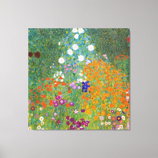 Gustav Klimt: Bloemtuin Canvas Afdruk (Voorkant)