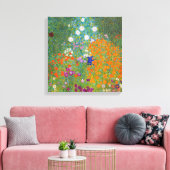 Gustav Klimt - Bloemtuin Canvas Afdruk (Insitu (Woonkamer))