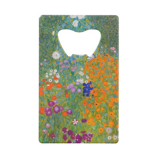 Gustav Klimt - Bloemtuin Creditkaart Flessenopener (Voorkant)