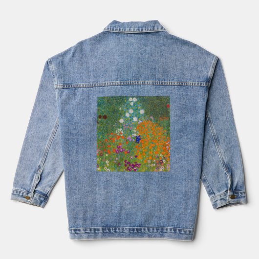 Gustav Klimt - Bloemtuin Denim Jacket (Achterkant)