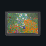 Gustav Klimt - Bloemtuin Drievoud Portemonnee<br><div class="desc">Bloemtuin - Gustav Klimt in 1905-1907</div>