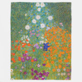 Gustav Klimt - Bloemtuin Fleece Deken (Voorkant)