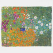 Gustav Klimt - Bloemtuin Fleece Deken (Voorkant (Horizontaal))