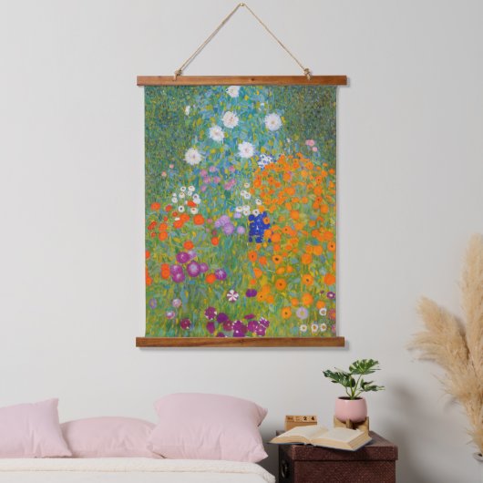 Gustav Klimt - Bloemtuin Hangend Wandkleed (Slaapkamer)