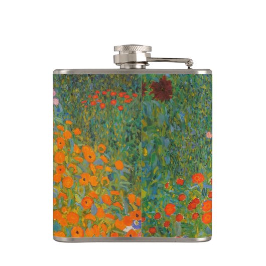 Gustav Klimt - Bloemtuin Heupfles (Achterkant)