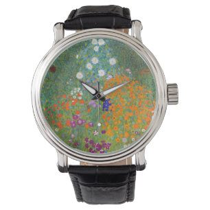 Gustav Klimt: Bloemtuin Horloge