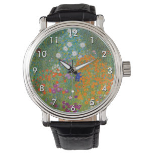 Gustav Klimt - Bloemtuin Horloge