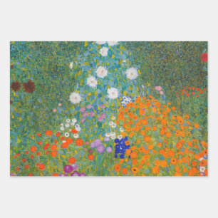 Gustav Klimt - Bloemtuin Inpakpapier Vel