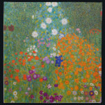 Gustav Klimt - Bloemtuin Katoenen Servet<br><div class="desc">Bloemtuin - Gustav Klimt in 1905-1907</div>