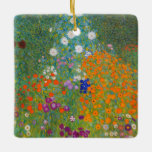 Gustav Klimt - Bloemtuin Keramisch Ornament<br><div class="desc">Bloemtuin - Gustav Klimt in 1905-1907</div>