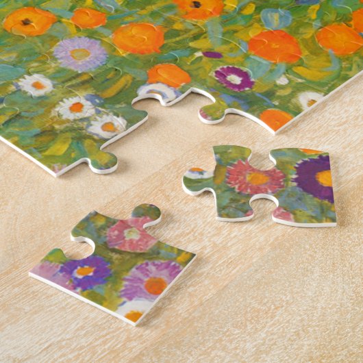 Gustav Klimt: Bloemtuin Legpuzzel (Zijkant)