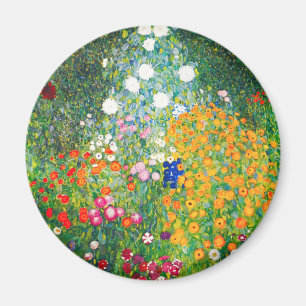 Gustav Klimt Bloemtuin Magneet