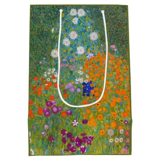 Gustav Klimt - Bloemtuin Medium Cadeauzakje (Achterkant)