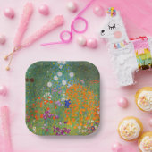 Gustav Klimt - Bloemtuin Papieren Bordje (Feest)