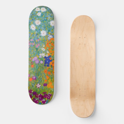 Gustav Klimt - Bloemtuin Persoonlijk Skateboard (Voorkant)