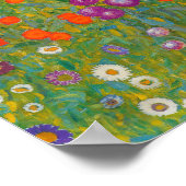 Gustav Klimt - Bloemtuin Poster (Hoek)