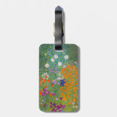 Gustav Klimt - Bloemtuin - QR-code Bagagelabel (Achterkant verticaal)
