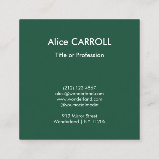 Gustav Klimt - Bloemtuin - QR-code Vierkante Visitekaartje (Achterkant)