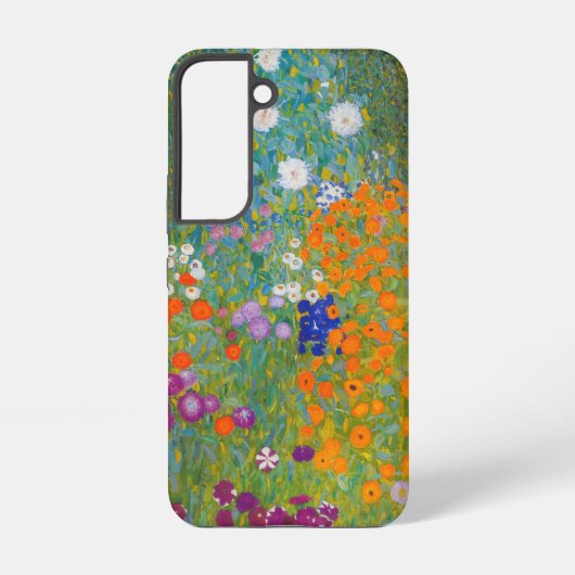 Gustav Klimt - Bloemtuin Samsung Galaxy Hoesje (Achterkant)