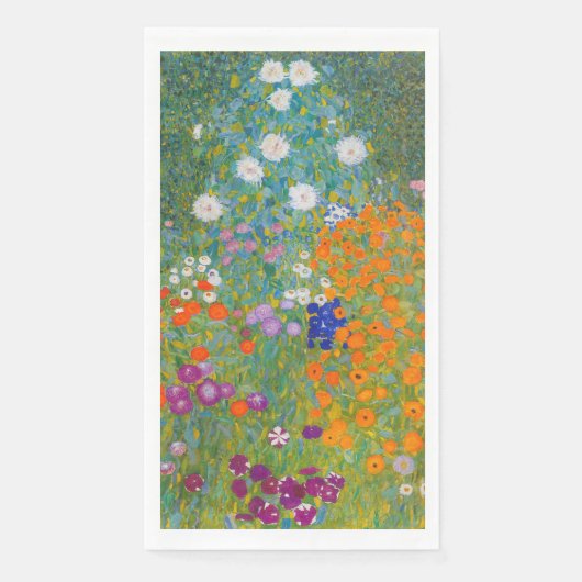 Gustav Klimt - Bloemtuin Servet (Voorkant)