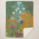 Gustav Klimt - Bloemtuin Sherpa Deken<br><div class="desc">Bloemtuin - Gustav Klimt in 1905-1907</div>