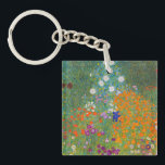 Gustav Klimt - Bloemtuin Sleutelhanger<br><div class="desc">Bloemtuin - Gustav Klimt in 1905-1907</div>