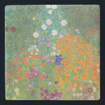 Gustav Klimt - Bloemtuin Stenen Onderzetter<br><div class="desc">Bloemtuin - Gustav Klimt in 1905-1907</div>