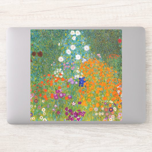Gustav Klimt - Bloemtuin Sticker (Computer)
