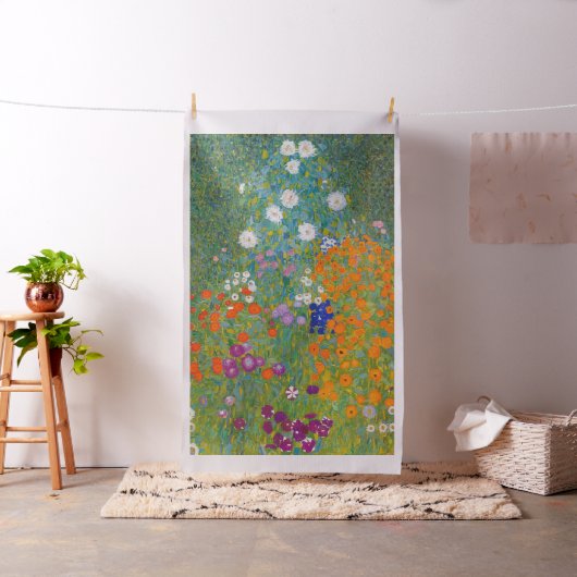 Gustav Klimt - Bloemtuin Stof (Voorbeeld)
