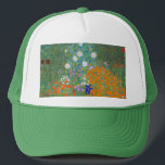 Gustav Klimt - Bloemtuin Trucker Pet<br><div class="desc">Bloemtuin - Gustav Klimt in 1905-1907</div>