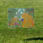 Gustav Klimt - Bloemtuin Tuinbord<br><div class="desc">Bloemtuin - Gustav Klimt in 1905-1907</div>
