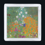 Gustav Klimt - Bloemtuin Verzilverde Reverspeld<br><div class="desc">Bloemtuin - Gustav Klimt in 1905-1907</div>