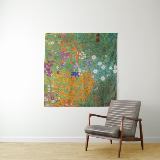 Gustav Klimt - Bloemtuin Wandkleed (In Situ (horizontaal))