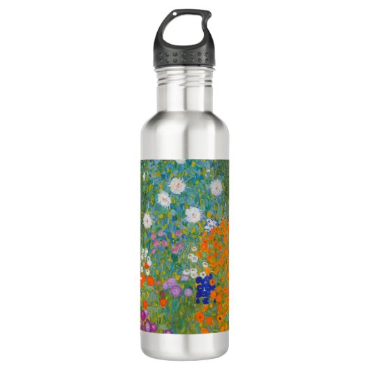 Gustav Klimt - Bloemtuin Waterfles (Voorkant)