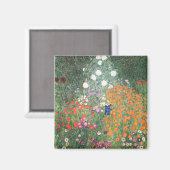 Gustav Klimt Blumengarten Magneet (Voorkant / Achterkant)