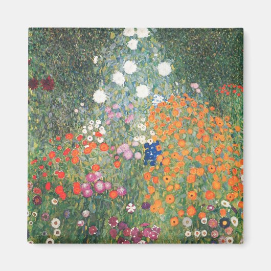 Gustav Klimt Blumengarten Magneet (Voorkant)
