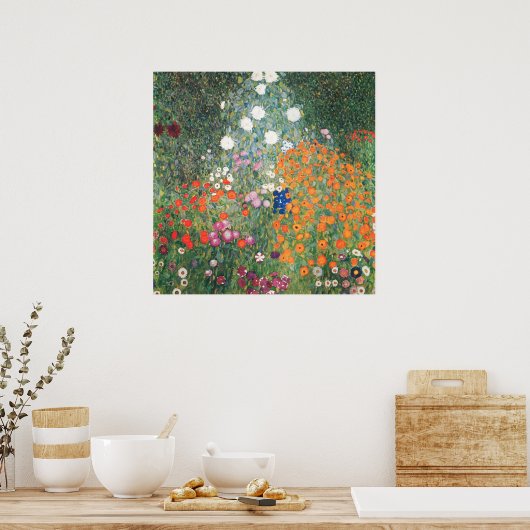 Gustav Klimt Blumengarten Poster (Keuken)
