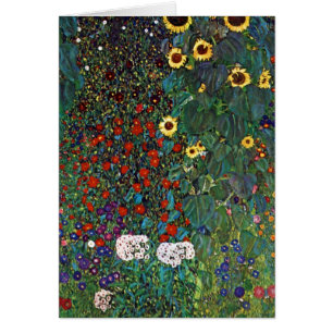Gustav Klimt Boerderij Garden met zonnebloemen