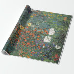 Gustav Klimt Boerderij Garden met zonnebloemen Cadeaupapier<br><div class="desc">Een tuin met zonnebloemen zoals geschilderd door Gustav Klimt.</div>