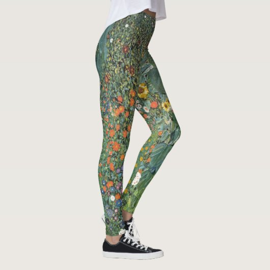 Gustav Klimt Boerderij Garden met zonnebloemen Gal Leggings (Rechts)