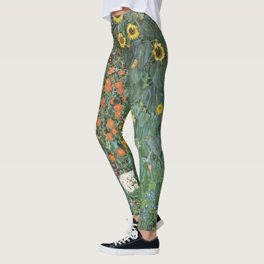 Gustav Klimt Boerderij Garden met zonnebloemen Gal Leggings (Links)