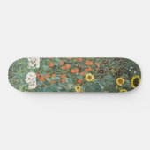 Gustav Klimt Boerderij Garden met zonnebloemen Gal Persoonlijk Skateboard (Horizontaal)