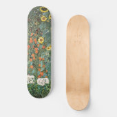 Gustav Klimt Boerderij Garden met zonnebloemen Gal Persoonlijk Skateboard (Voorkant)