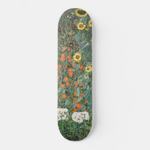 Gustav Klimt Boerderij Garden met zonnebloemen Gal Persoonlijk Skateboard